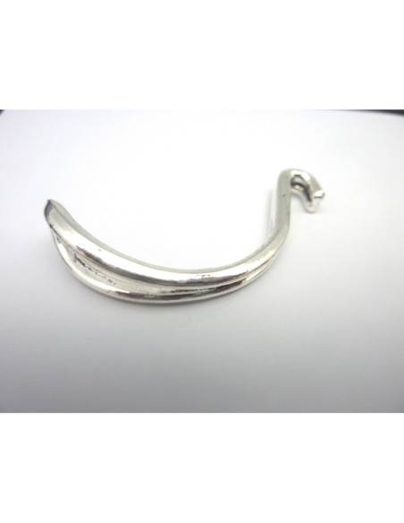 Demi jonc argenté en métal pour création bijoux