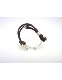 Demi jonc argenté en métal pour création bijoux 2