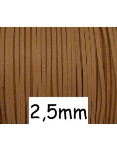 Cordon suédine 2,5mm marron sépia