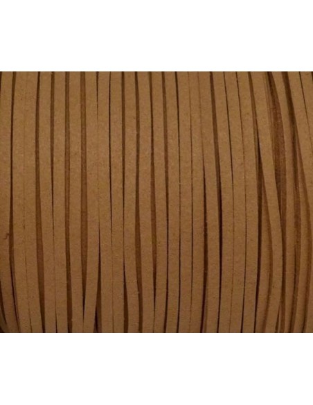 Lanière daim synthétique marron sépia pas chère