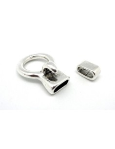 Fermoir crochet pour cuir de 5mm 2