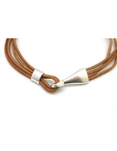 Fermoir crochet en métal argenté