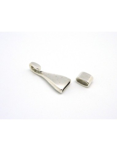 Fermoir crochet en métal argenté