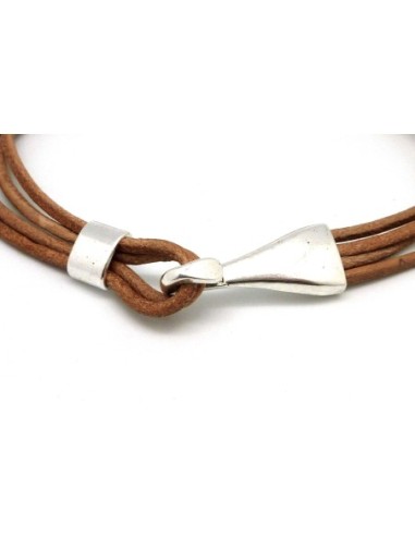 Fermoir crochet en métal argenté