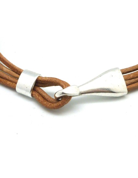 Fermoir crochet en métal argenté