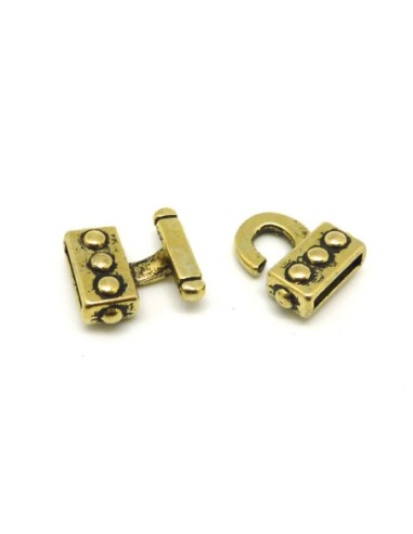 fermoir crochet style ethnique pour cuir 10mm