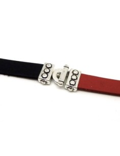 Fermoir crochet pour lanière cuir 10mm