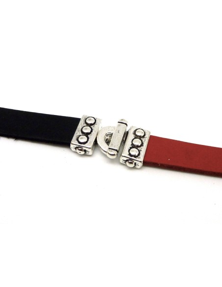 Fermoir crochet pour lanière cuir 10mm