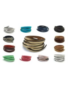 1m lanière cuir 5mm de couleur vert d'eau légèrement... 2