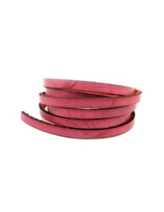1m lanière cuir 5mm de couleur rose fuchsia légèrement...