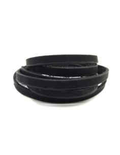 Lanière cuir 5mm noir finition rustique