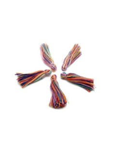 Lot de 5 Petits Pompons multicolore 2,5cm en polyester