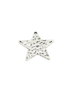 R-5 Breloques étoile, pendentif 25mm en métal argenté... 2