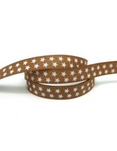 6m Ruban étoile largeur 10mm étoile blanche sur fond...