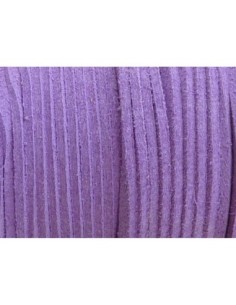Cordon plat daim synthétique 2,5mm de couleur parme