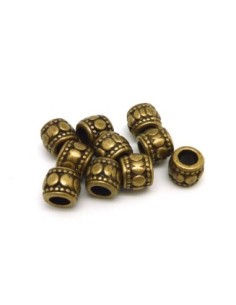 Perle ronde bronze style ethnique 7mm