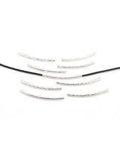 R-10 tubes légèrement incurvé fin en métal argenté...