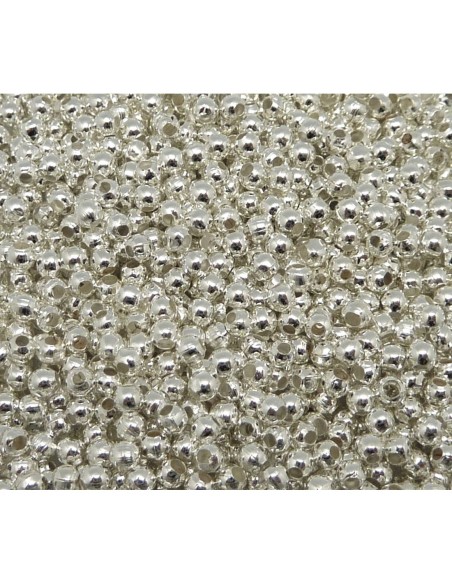 Perle argenté fine et ronde lisse 2,5mm
