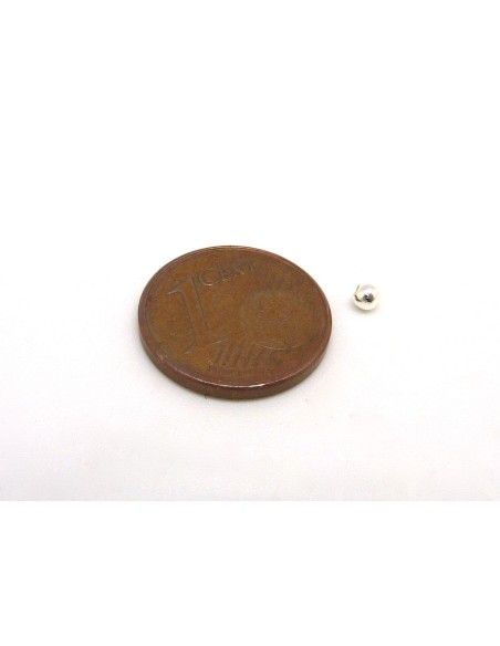 Perle ronde fine 2,5mm argenté