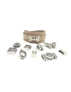 R-Kit bracelet cuir manchette ajustable avec lot de 10... 2