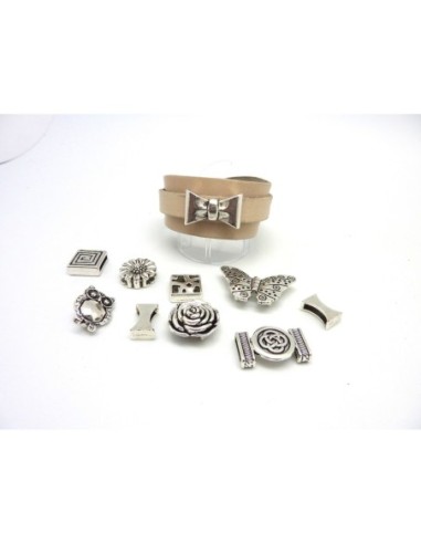 R-Kit bracelet cuir manchette ajustable avec...