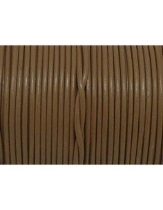 2m Cordon cuir rond 1mm marron 