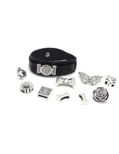 R-Kit bracelet cuir manchette ajustable avec...