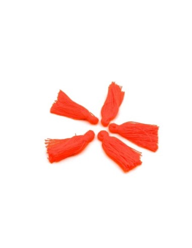 Petits Pompons orange vif 2,5cm en polyester