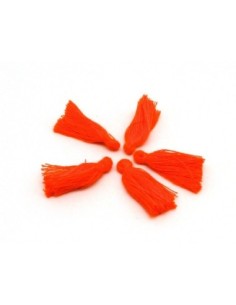 Petits Pompons orange vif 2,5cm en polyester 2