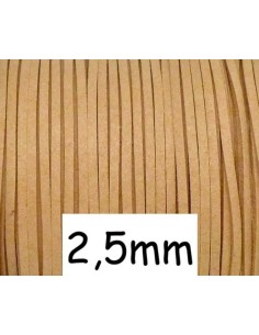 Cordon daim synthétique beige 2,5mm