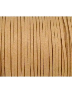 Cordon daim synthétique beige 2,5mm 2