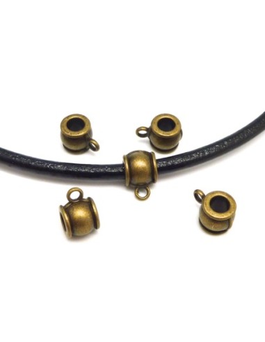 Support breloque couleur bronze pour cordon