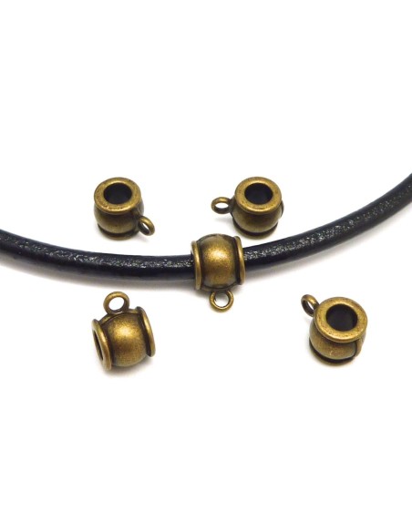 Support breloque couleur bronze pour cordon
