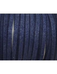 Cordon daim synthétique bleu marine 2,5mm 2