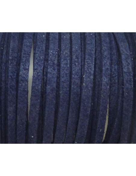 Lanière suédine bleu marine pas chère