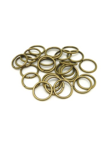 anneaux de jonction 12mm en métal de couleur bronze épaisseur 1,2mm