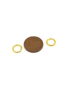 10g soit environ 75 anneaux de jonction 8mm en métal doré - épaisseur 1mm 2