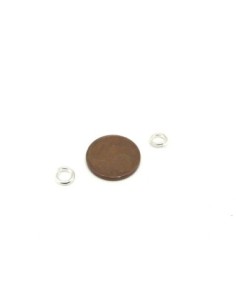 anneaux de jonction 6mm épais en métal argenté brillant blanc  2