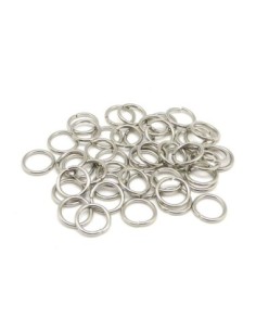 anneaux de jonction 8mm en métal argenté - épaisseur 1mm