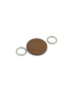 anneaux de jonction 8mm en métal argenté - épaisseur 1mm 2