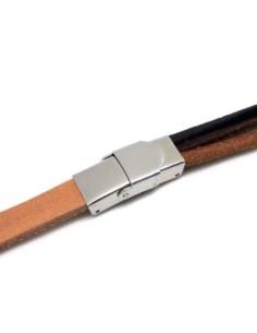 Fermoir clip pour lanière cuir de 8mm de large