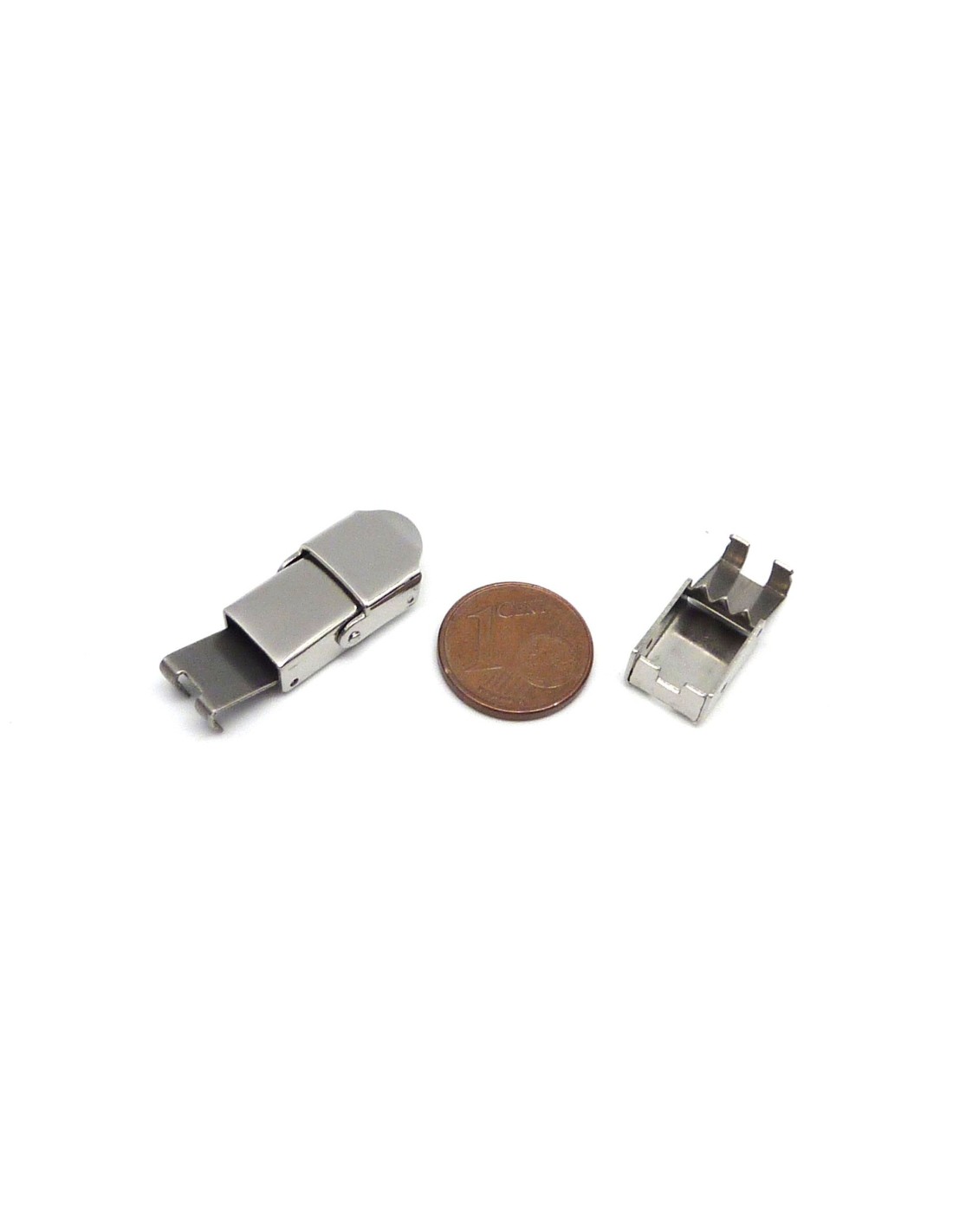 Fermoir griffe a clipser acier inoxydable pour cuir 10mm - Fermoir
