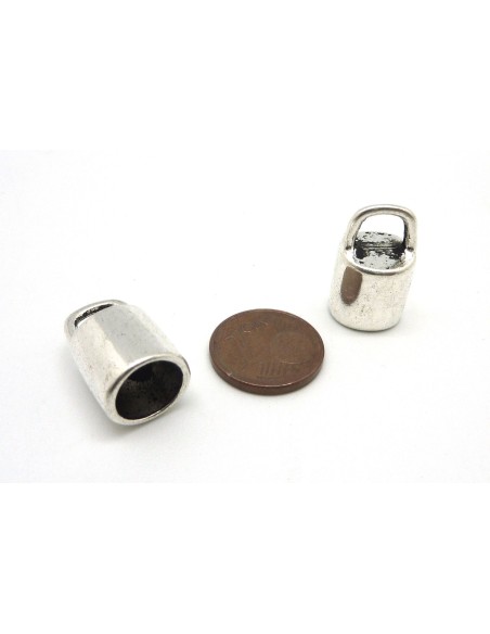 Embout pour cordon pas cher argenté en métal
