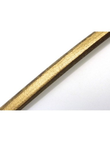 20cm Cuir regaliz 10mm x 6mm de couleur marron châtaigne