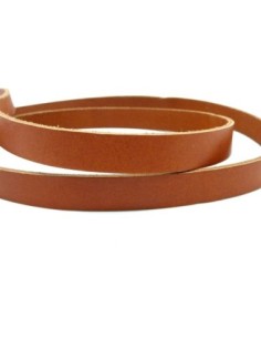 Lanière cuir plat 13mm marron feuille morte 2