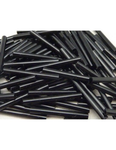 Perle tube pas chère noire 25mm