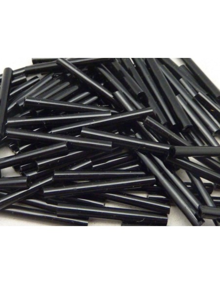 Perle tube pas chère noire 25mm
