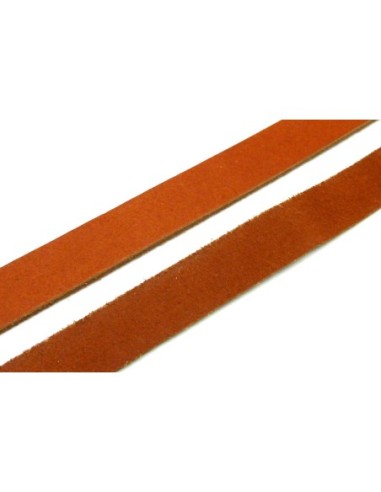 Lanière cuir plat 13mm marron pour anse de sac