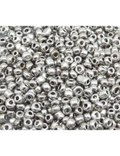 15g soit environ 560 perles de rocaille 2,8mm de couleur argenté en verre