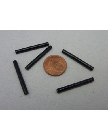 Perle tube de couleur noire 25mm